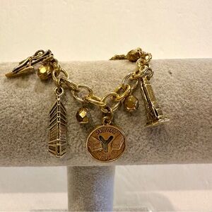 Katherine J Kornblau KJK NYC New York City Charm Bracelet, gold tone
